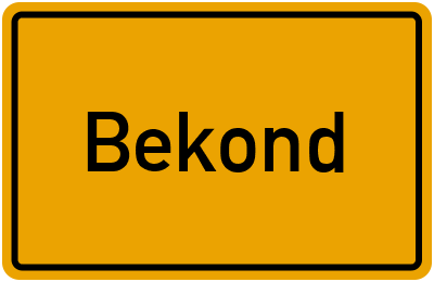 Ortsschild von Gemeinde Bekond in Rheinland-Pfalz
