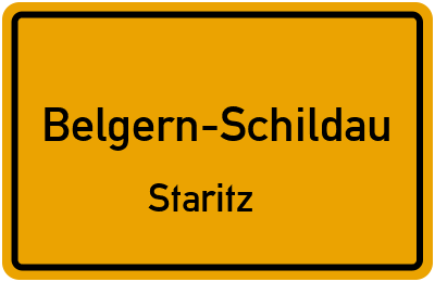 Straßenverzeichnis Belgern-Schildau Staritz
