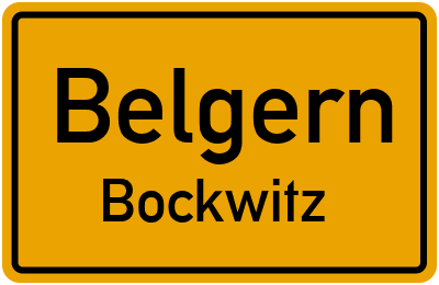 Ortsschild Belgern Bockwitz