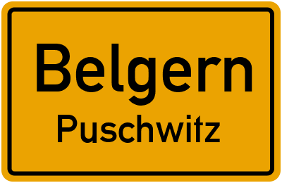 Ortsschild Belgern Puschwitz