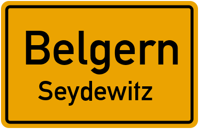 Ortsschild Belgern Seydewitz
