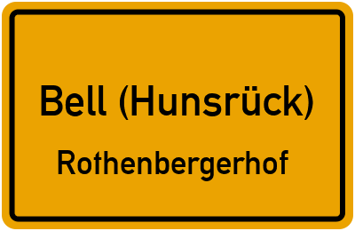 Straßenverzeichnis Bell (Hunsrück) Rothenbergerhof