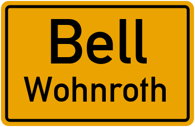 Straßenverzeichnis Bell Wohnroth