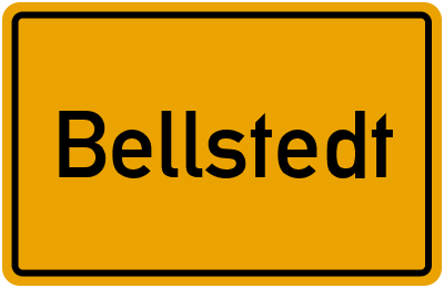 Ortsschild von Gemeinde Bellstedt in Thüringen