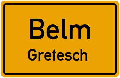 Straßenverzeichnis Belm Gretesch
