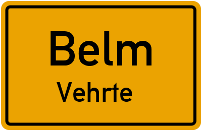 Straßenverzeichnis Belm Vehrte