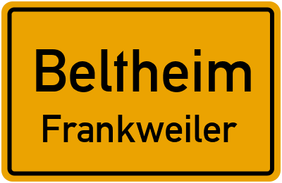 Straßenverzeichnis Beltheim Frankweiler