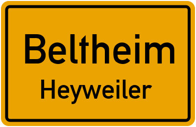 Straßenverzeichnis Beltheim Heyweiler
