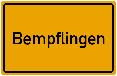 Ortsschild von Bempflingen in Baden-Württemberg