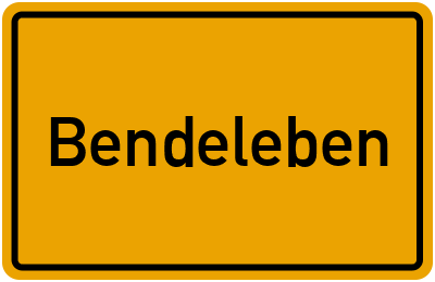 Ortsschild von Gemeinde Bendeleben in Thüringen