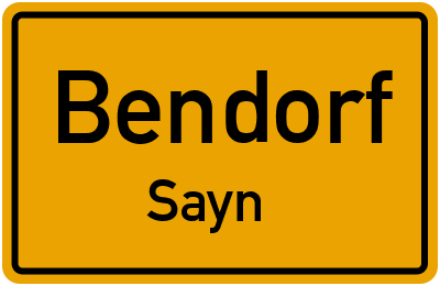 Straßenverzeichnis Bendorf Sayn