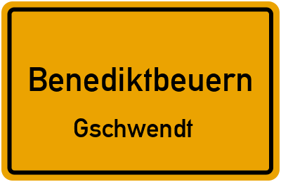Straßenverzeichnis Benediktbeuern Gschwendt