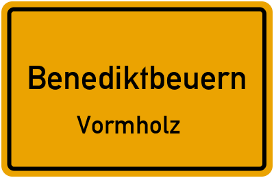 Straßenverzeichnis Benediktbeuern Vormholz