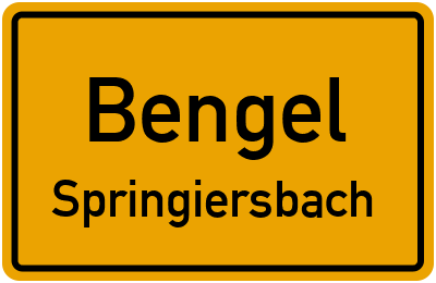Straßenverzeichnis Bengel Springiersbach
