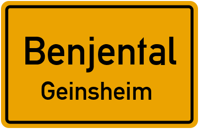 Straßenverzeichnis Benjental Geinsheim
