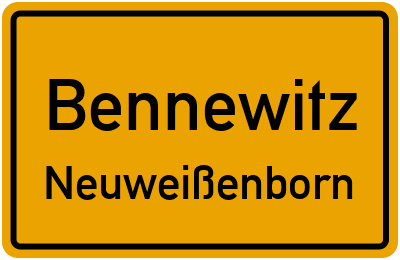 Straßenverzeichnis Bennewitz Neuweißenborn