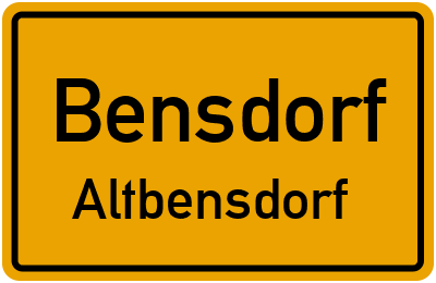 Straßenverzeichnis Bensdorf Altbensdorf