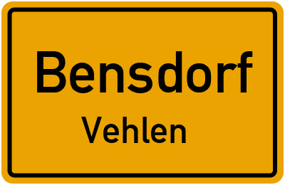 Straßenverzeichnis Bensdorf Vehlen