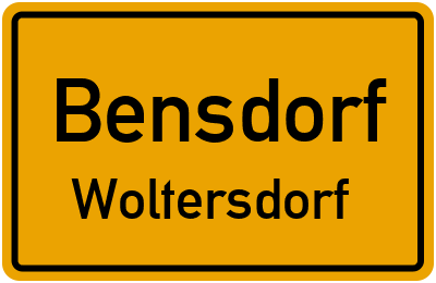 Straßenverzeichnis Bensdorf Woltersdorf