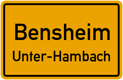 Straßenverzeichnis Bensheim Unter-Hambach