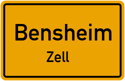 Ortsschild Bensheim Zell