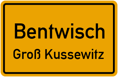 Straßenverzeichnis Bentwisch Groß Kussewitz