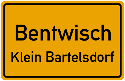 Straßenverzeichnis Bentwisch Klein Bartelsdorf