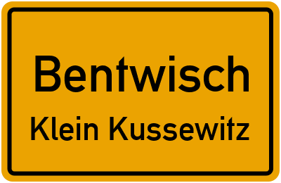 Straßenverzeichnis Bentwisch Klein Kussewitz