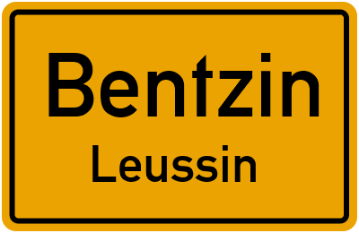 Straßenverzeichnis Bentzin Leussin