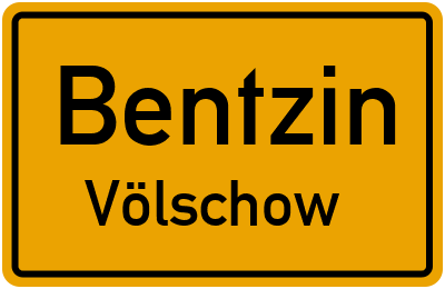 Straßenverzeichnis Bentzin Völschow