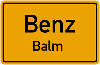 Straßenverzeichnis Benz Balm