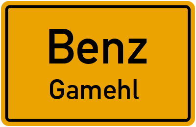 Straßenverzeichnis Benz Gamehl