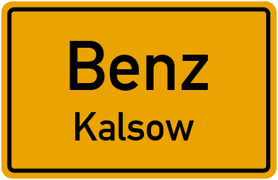 Straßenverzeichnis Benz Kalsow