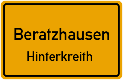 Straßenverzeichnis Beratzhausen Hinterkreith