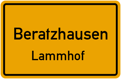 Ortsschild Beratzhausen Lammhof