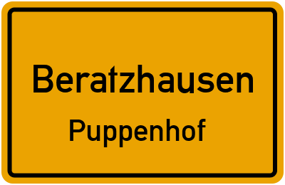 Straßenverzeichnis Beratzhausen Puppenhof
