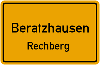 Ortsschild Beratzhausen Rechberg