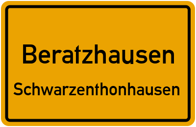 Ortsschild Beratzhausen Schwarzenthonhausen