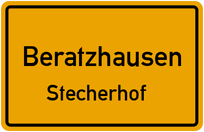 Ortsschild Beratzhausen Stecherhof