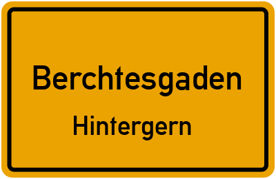 Straßenverzeichnis Berchtesgaden Hintergern