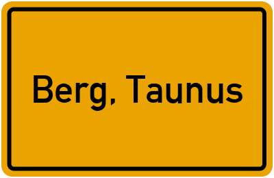 Ortsschild von Gemeinde Berg, Taunus in Rheinland-Pfalz