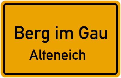 Straßenverzeichnis Berg im Gau Alteneich