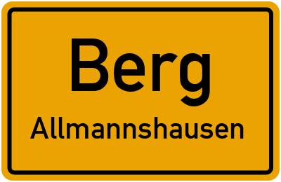 Ortsschild Berg Allmannshausen