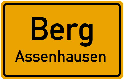 Ortsschild Berg Assenhausen