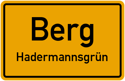 Straßenverzeichnis Berg Hadermannsgrün
