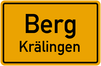 Ortsschild Berg Krälingen