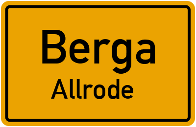Straßenverzeichnis Berga Allrode