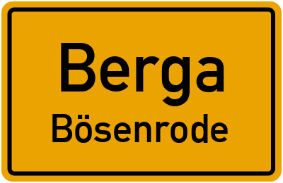 Straßenverzeichnis Berga Bösenrode