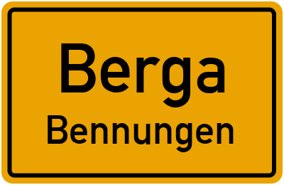 Straßenverzeichnis Berga Bennungen