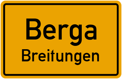 Straßenverzeichnis Berga Breitungen